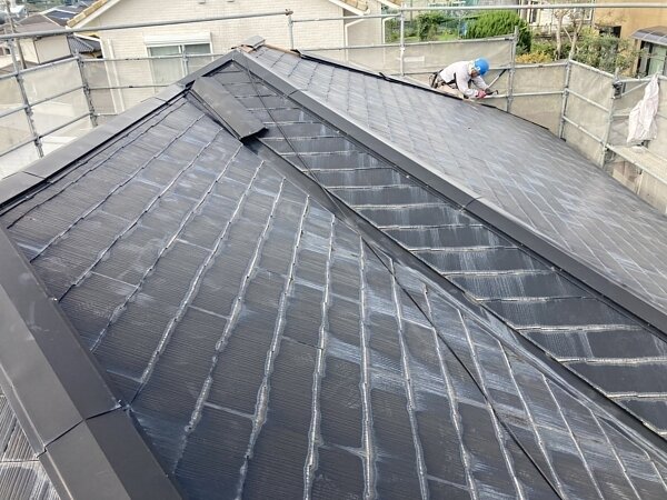 カバー工法（スカイメタルウッド）ビフォーアフターの画像