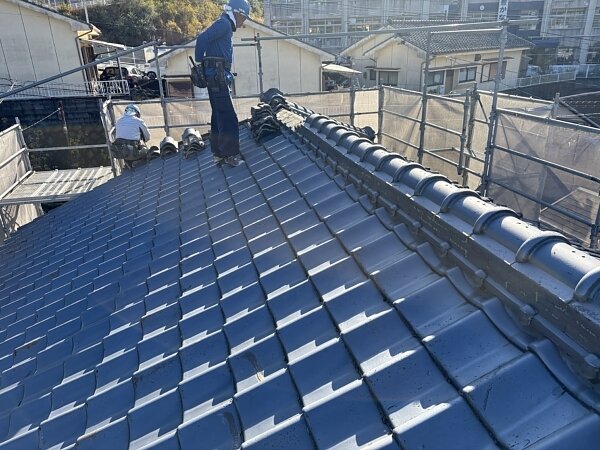 広木2F部葺き替え工事　ビフォーアフターの画像